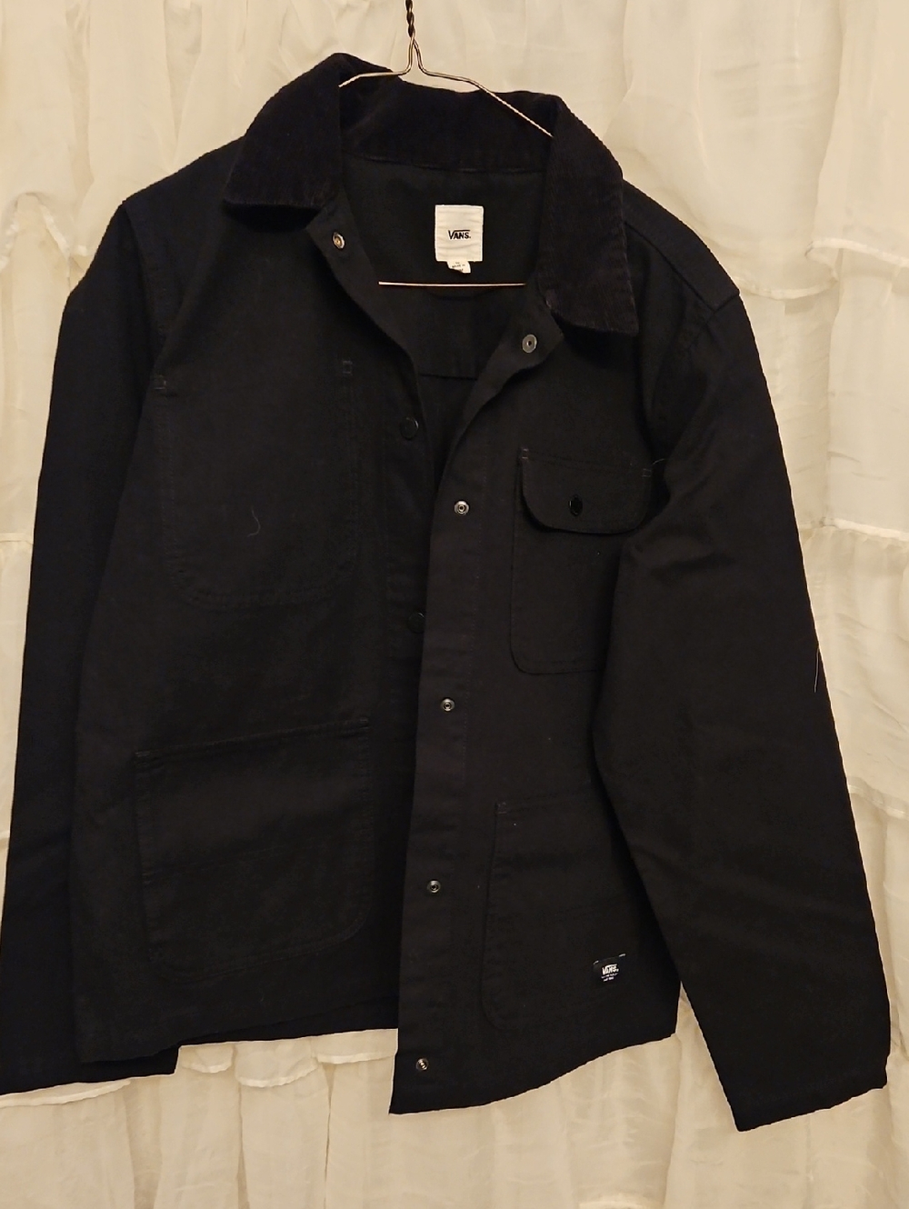 Vans Black Field Jacket with Corduroy Collar